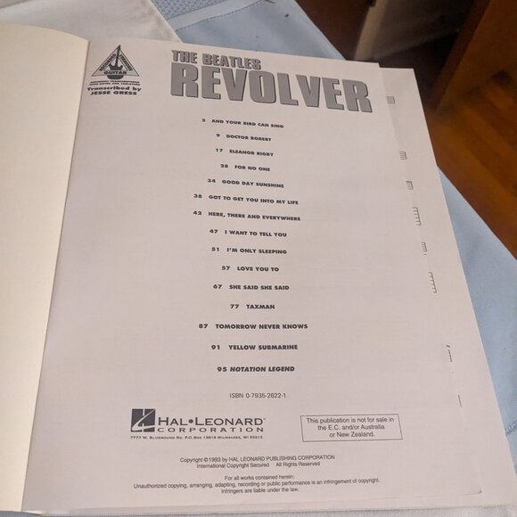 The Beatles Revolver Guitar Sheet Music - Picture 3 of 4